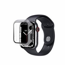 eSTUFF Titan Shield Full Body Screen Protector for Apple Watch Series 9/8/7 45 mm - Clear 