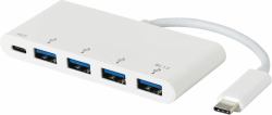 eSTUFF ES623007WH interface hub USB 3.2 Gen 1 [3.1 Gen 1] Type-C 5000 Mbit/s White 