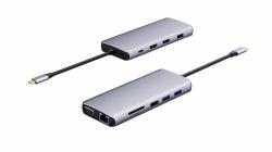 eSTUFF ES623009 interface hub Grey 