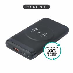 eSTUFF ES641042 power bank Wireless charging Black 