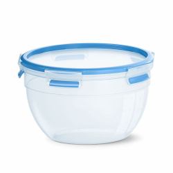 EMSA CLIP & CLOSE N10114 Round Container 2.6 L Blue, Transparent 1 pc[s] 