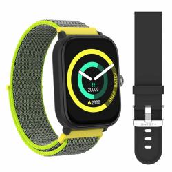 Entity AERO SMARTWATCH YELLOW NYLON 5.11 cm [2.01"] TFT 48.7 mm Digital 240 x 296 pixels Touchscreen Black 