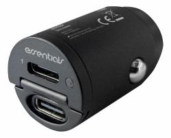 Essentials 1110629 mobile device charger Universal Black Cigar lighter Fast charging Auto 
