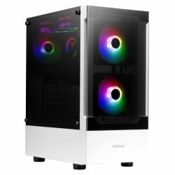GAMDIAS TALOS E3 WH computer case Midi Tower Transparent, White 