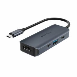 HYPER HD4001GL interface hub USB 3.2 Gen 1 [3.1 Gen 1] Type-C 10000 Mbit/s Blue, Grey 
