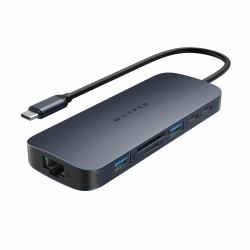 HYPER HD4006GL interface hub USB 3.2 Gen 1 [3.1 Gen 1] Type-C 10000 Mbit/s Blue, Grey 