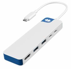 HYPER HD4101BUGL laptop dock/port replicator USB Type-C Blue, White 