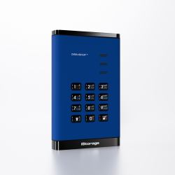 iStorage diskAshur³ 1 TB Blue | Secure Portable Hard Drive | FIPS 140-3 Level 3 Complaint |Common Criteria EAL 5+ | PIN protected | AES-XTS 256-bit hardware encryption | GDPR, TAA Compliant | Dust/Water Resistant | 