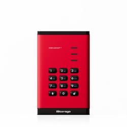 iStorage diskAshur³ SSD 2TB Red | Secure Portable Solid State Drive | FIPS 140-3 Level 3 Complaint |Common Criteria EAL 5+ | PIN protected | AES-XTS 256-bit hardware encryption | GDPR, TAA Compliant | Dust/Water Resistant | 