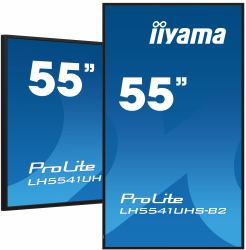 iiyama LH5541UHS-B2 Signage Display Kiosk design 138.7 cm [54.6"] LCD 500 cd/m² 4K Ultra HD Black Built-in processor 24/7 