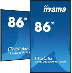 iiyama LH8665UHSB-B1 Signage Display Kiosk design 2.18 m [86"] LED Wi-Fi 800 cd/m² 4K Ultra HD Black Built-in processor Android 11 24/7 
