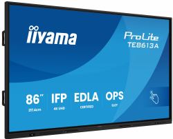 iiyama TE8613A-B1AG Signage Display Interactive flat panel 2.17 m [85.6"] Wi-Fi 500 cd/m² 4K Ultra HD Black Touchscreen Built-in processor Android 18/7 
