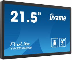 iiyama TW2223AS-B2 Signage Display Interactive flat panel 54.6 cm [21.5"] Wi-Fi 345 cd/m² Full HD Black Touchscreen Built-in processor Android 24/7 