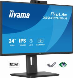 iiyama ProLite XB2497HSNH-B1 24IN IPS LCD 4MS 1920X1080 350CD/M2 HDMI/DP/USB 2 computer monitor 60.5 cm [23.8"] 1920 x 1080 pixels Full HD Black 