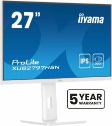 iiyama ProLite XUB2797HSN-W2 computer monitor 68.6 cm [27"] 1920 x 1080 pixels Full HD LED White 