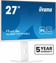 iiyama ProLite XUB2797HSU-W2 computer monitor 68.6 cm [27"] 1920 x 1080 pixels Full HD LED White 