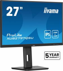 iiyama ProLite XUB2797QSU-B2 computer monitor 68.6 cm [27"] 2560 x 1440 pixels Quad HD LED Black 