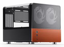 Jonsbo V12 BLACK computer case Black, Wood 