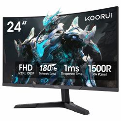 Koorui 24E6CA computer monitor 61 cm [24"] 1920 x 1080 pixels Full HD LED Black 