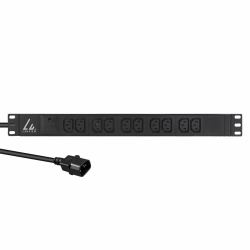 Lanview LVR-2MC14-SPD-C13X10 power distribution unit [PDU] 8 AC outlet[s] 1U Black 