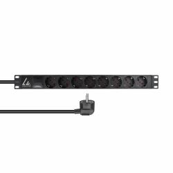 Lanview LVR-3MSCH-SPD-SCH8 power distribution unit [PDU] 8 AC outlet[s] 1U Black 