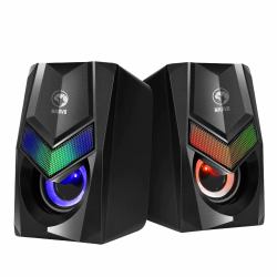 Marvo Scorpion SG-118 Gaming Speakers, Stereo Sound, USB Powered, 7 Colour RGB Lighting, 6w, 3.5mm Input, Black Wired 