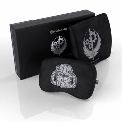 noblechairs Brotherhood of Steel Neck pillow/Lumbar pillow Black 2 pc[s] 