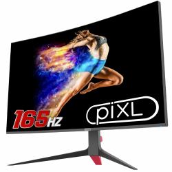 piXL CM32GF5 computer monitor 81.3 cm [32"] 1920 x 1080 pixels Full HD Black, Red 