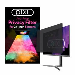 piXL 24-Inch Monitor Privacy Screen/ Privacy Filter, Anti-Glare, Anti-Peep, Anti-Static, Blackout 