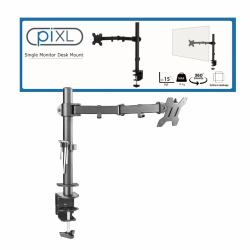 piXL SINGLE ARM monitor mount / stand 68.6 cm [27"] Desk Black 