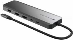 Prokord PD-USB490WPD laptop dock/port replicator Wired USB4 Silver 