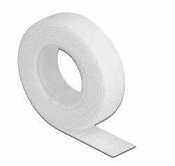 proxtend Hook and Loop Roll 25m x 15mm - White - Warranty: 36M
