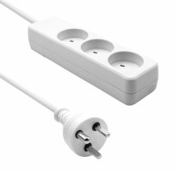 proxtend Danish IT Power Strip 3-way - 3M White - Warranty: 360M
