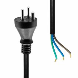 ProXtend Type K [Denmark] to Open End Montage Power Cord Black 5m 