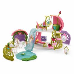 schleich BAYALA Glittering flower house with unicorns, lake and stable 