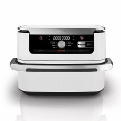 sharkninja operating Ninja AF500EUWH fryer Double 10.4 L Stand-alone 2470 W Hot air fryer Silver, White 