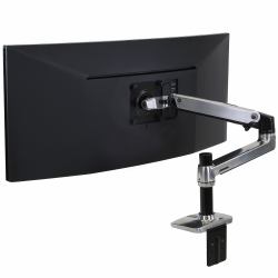 Ergotron LX Series Desk Mount LCD Arm 86,4 cm [34"] Tisch/Bank Schwarz (LX DESK MOUNT LCD ARM POLISHED - UP TO 34 IN MONITORS 113 KG 10Y)