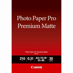 Canon PM-101 Premium-Fotopapier matt A3 Plus – 20 Blatt (Canon Pro Premium PM-101 - Glatt matt - 310 Mikron - Super A3/B [330 x 483 mm] - 210 g/mÂ² - 20 Blatt Fotopapier - fÃ¼r PIXMA PRO-1, P...