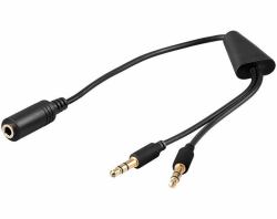 Microconnect AUDAL Audio-Kabel 0,4 m 2 x 3.5mm 3.5mm Schwarz (Audio Cable, 0,4 meter - Audio adapter Cable 3.5 mm to - 2 x 3.5 mm Cable - Warranty: 300M)