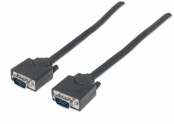 Manhattan SVGA Monitorkabel, HD15 Stecker auf HD15 Stecker, 1,8 m (SVGA MONITOR CABLE 1.8M- - MALE/MALE BLACK POLYBAG)