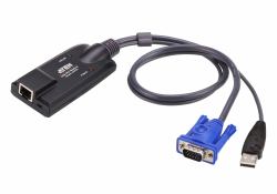 ATEN KA7170 Tastatur/Video/Maus [KVM]-Kabel Schwarz (USB CPU Module [50 Meters] - USB - VGA to Cat5e/6 KVM - Adapter Cable [CPU Module], USB, USB, VGA, Black, Blue, Metallic, RJ-45, 1 x - Warranty:...