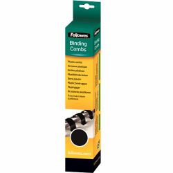 Fellowes 5330302 Heftmappenzubehör (Plastic Comb 6mm Black A4 Retail 25pk)