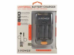 2-Power UDC5001A-RPEU Akkuladegerät (Universal Camera Battery Charger-Retail)
