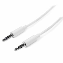 StarTech.com Cavo audio stereo slim da 3,5 mm bianco 3 m - M/M (Startech Cavo audio stereo slim da 3,5 mm bianco 3m - M/M - Cavo per cuffie da maschio a maschio - Mini jack da 3,5 mm [MU3MMMSWH] - ...