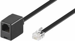 Microconnect MPK103FB Telefonkabel 3 m Schwarz (Modular Straight RJ12 6C/6P 3m - Black Male - Female - Warranty: 300M)