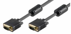 Microconnect MONGG2FB VGA-Kabel 2 m VGA [D-Sub] Schwarz (SVGA HD15 2m M-M w.ferrit core - Double Shielded Black - Max. resolution Full HD 1920x1080p - Warranty: 300M)