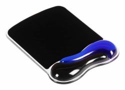 Kensington Duo Gel Tappetino per mouse blu/fumo (DUO GEL MOUSE MAT WAVE BLUE/BLACK)