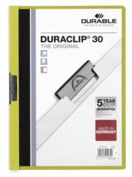 Durable Duraclip 30 report cover PVC Green, Transparent (Durable DURACLIP 30 A4 Folder Green [25])