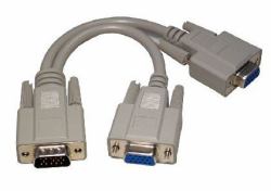 Cables Direct EX-088 Videosplitter VGA 2x VGA (CDL 0.2m SVGA 1x M to 2x F Split)