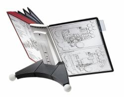 Durable SHERPA table 10 document display carousel Desk Portrait A4 (Durable SHERPA TABLE 10 Red/Black)